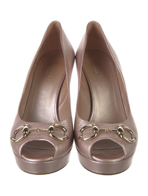 Gucci 1955 Horsebit Accent Leather Pumps