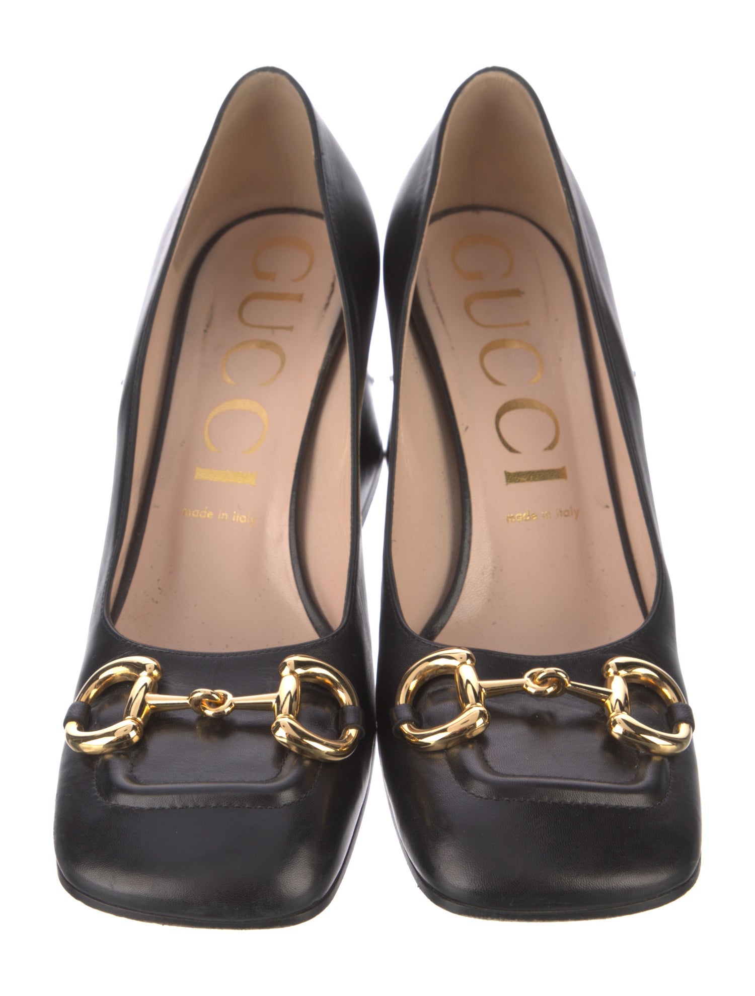 Gucci Horsebit Accent Leather Pumps