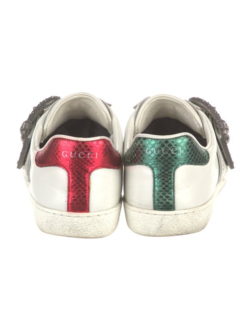 Gucci Web Accent Leather Sneakers