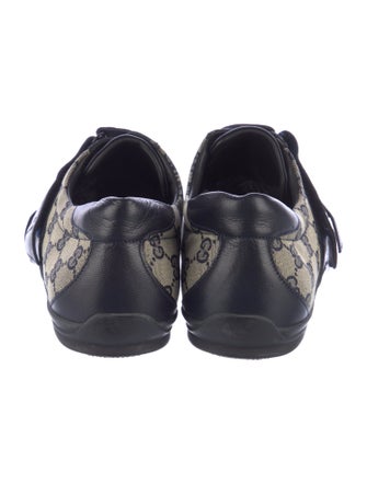 Gucci GG Canvas Leather Monk Straps