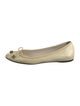 Gucci Leather Bow Accents Ballet Flats