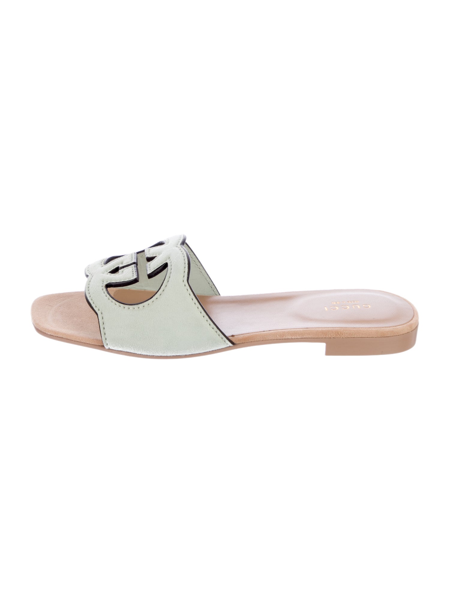 Gucci Interlocking G Logo Suede Slides