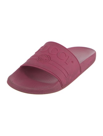 Gucci Interlocking G Logo Rubber Slides