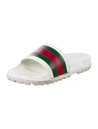 Gucci Web Accent Rubber Slides