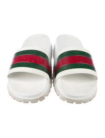 Gucci Web Accent Rubber Slides
