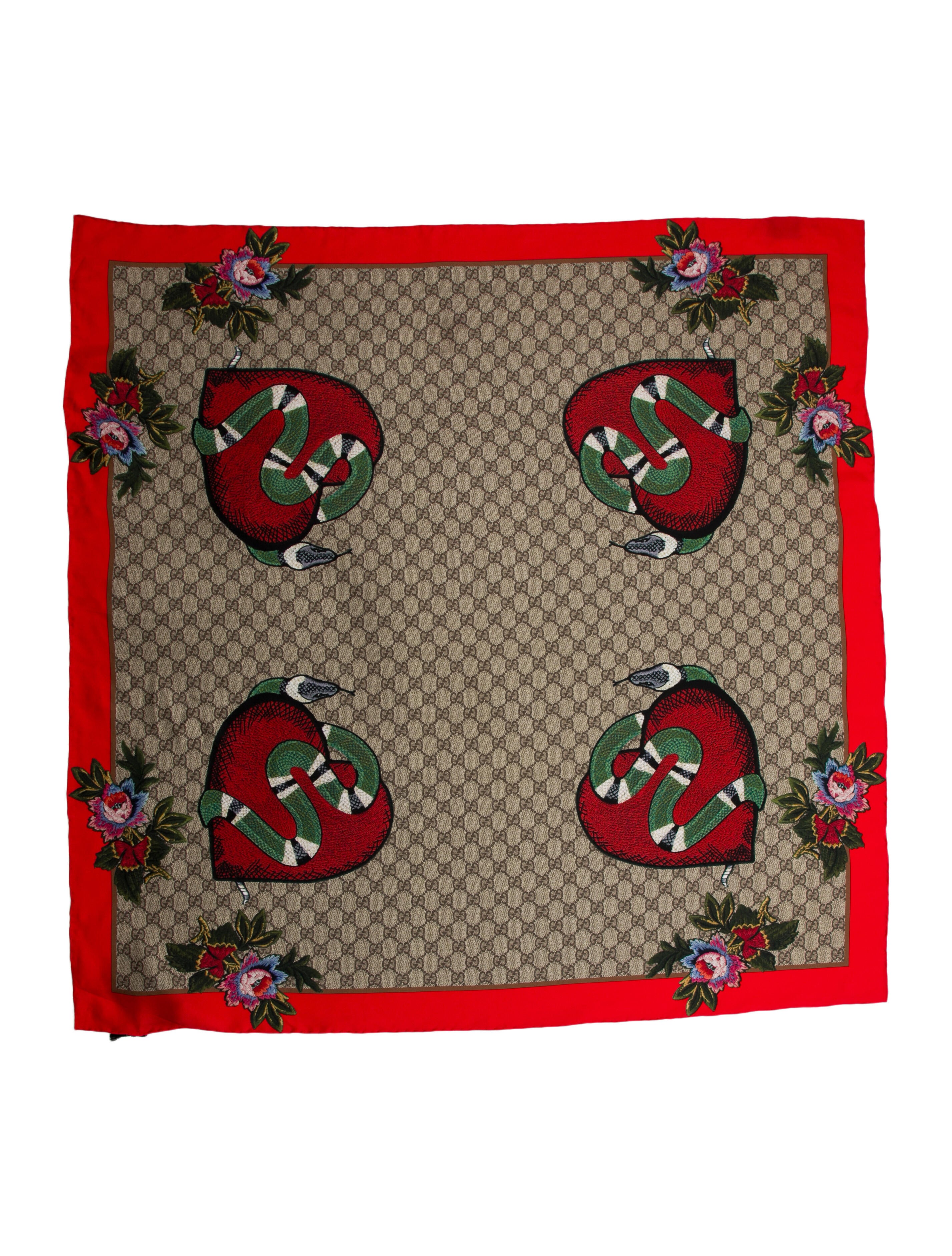 Gucci Silk Printed Scarf w/ Tags