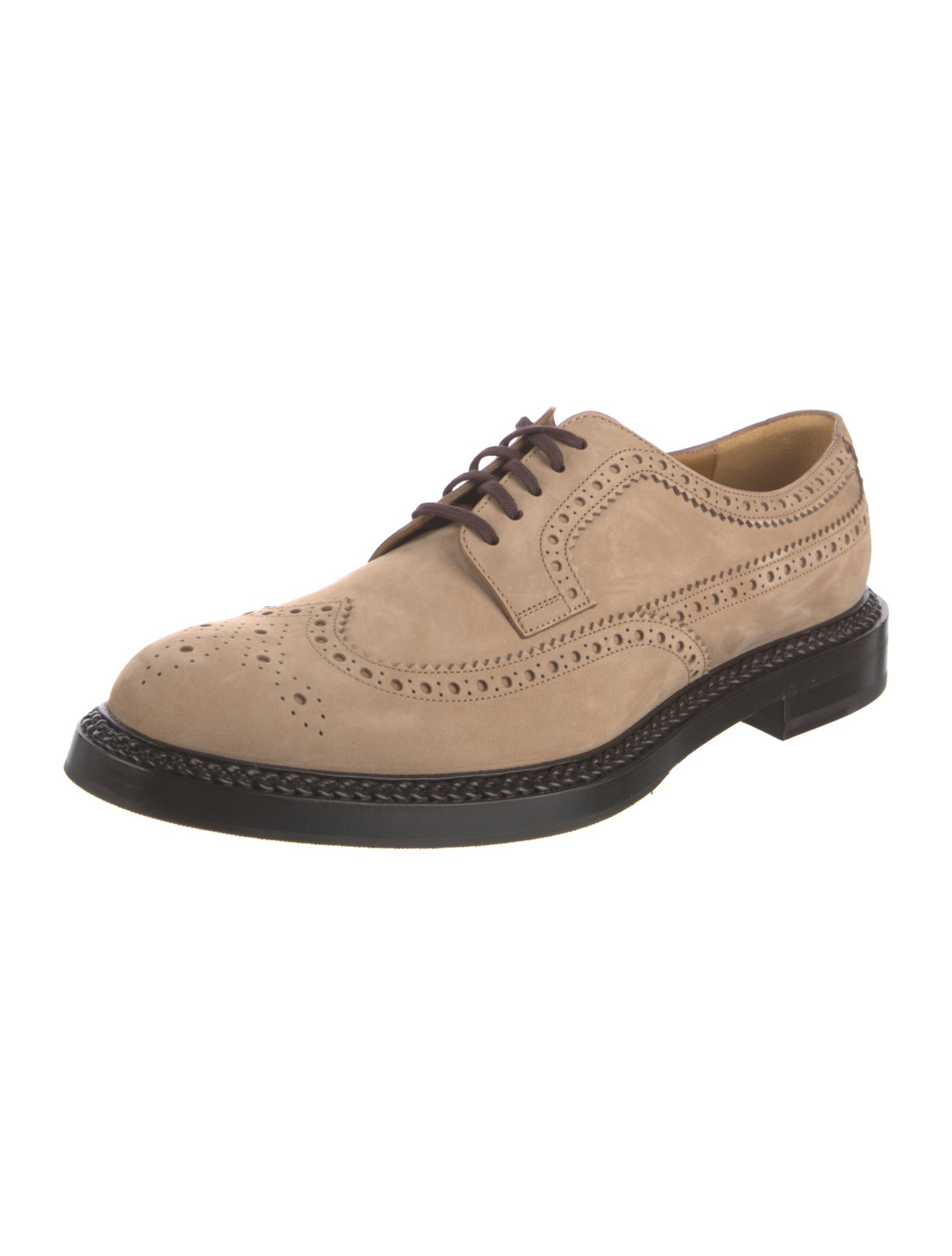 Gucci Suede Lasercut Accents Brogues