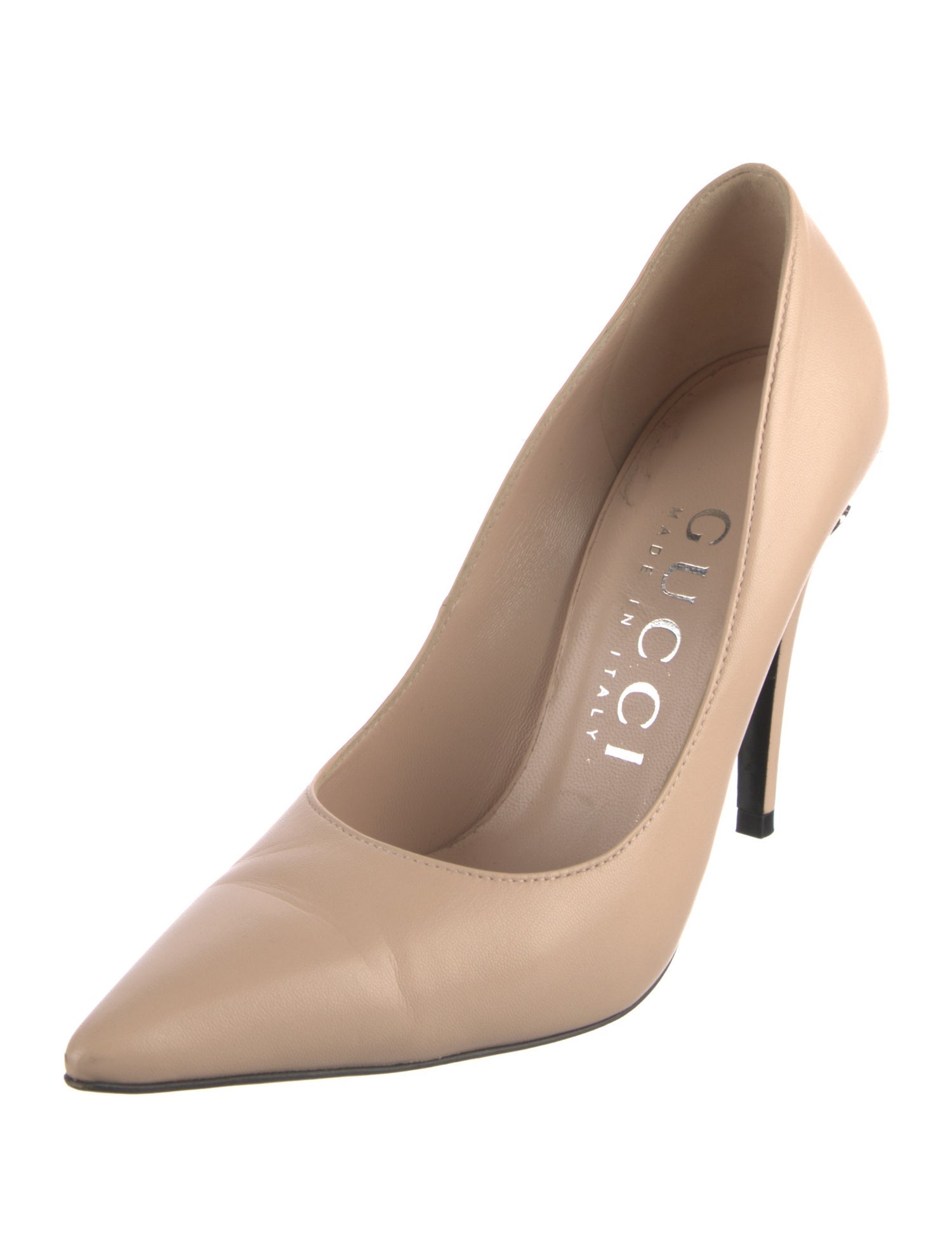 Gucci Double G Logo Leather Pumps