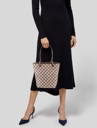 Gucci Canvas Top Handle Bag