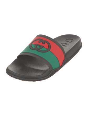 Gucci Web Accent Rubber Slides