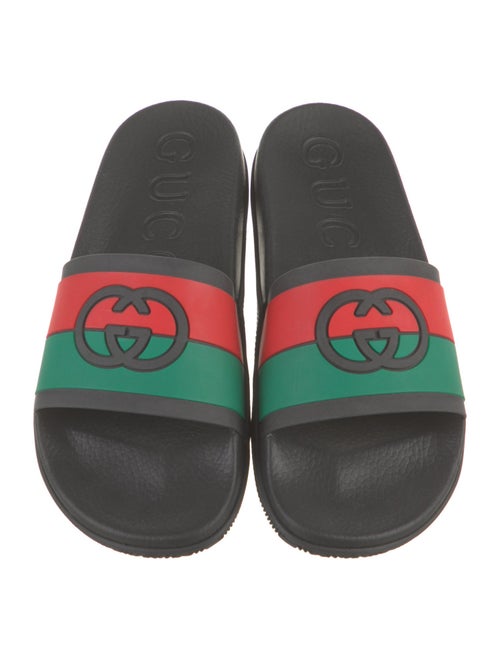 Gucci Web Accent Rubber Slides