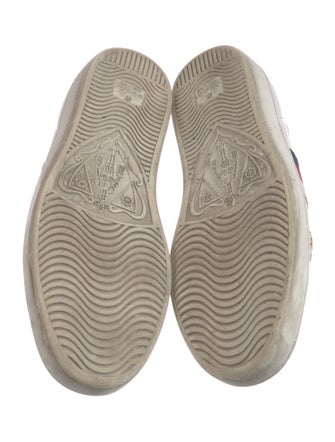 Gucci Web Accent Leather Sneakers