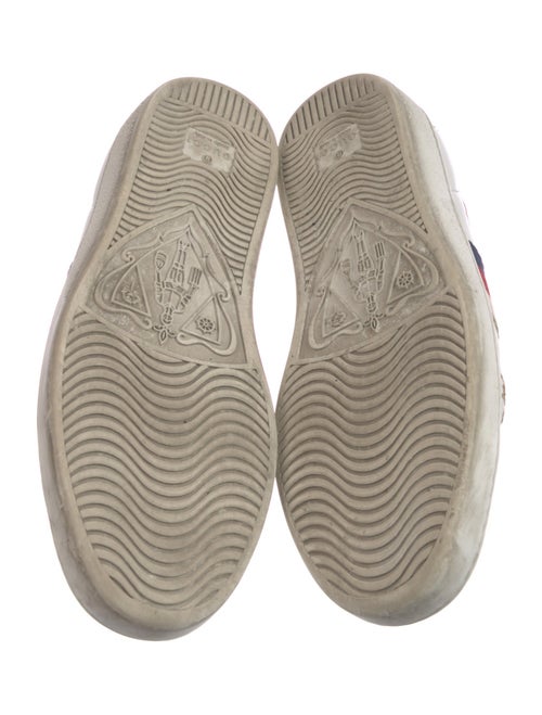 Gucci Web Accent Leather Sneakers