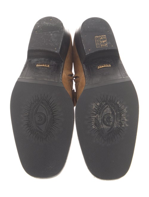 Gucci Chain-Link Accent Suede Moto Boots