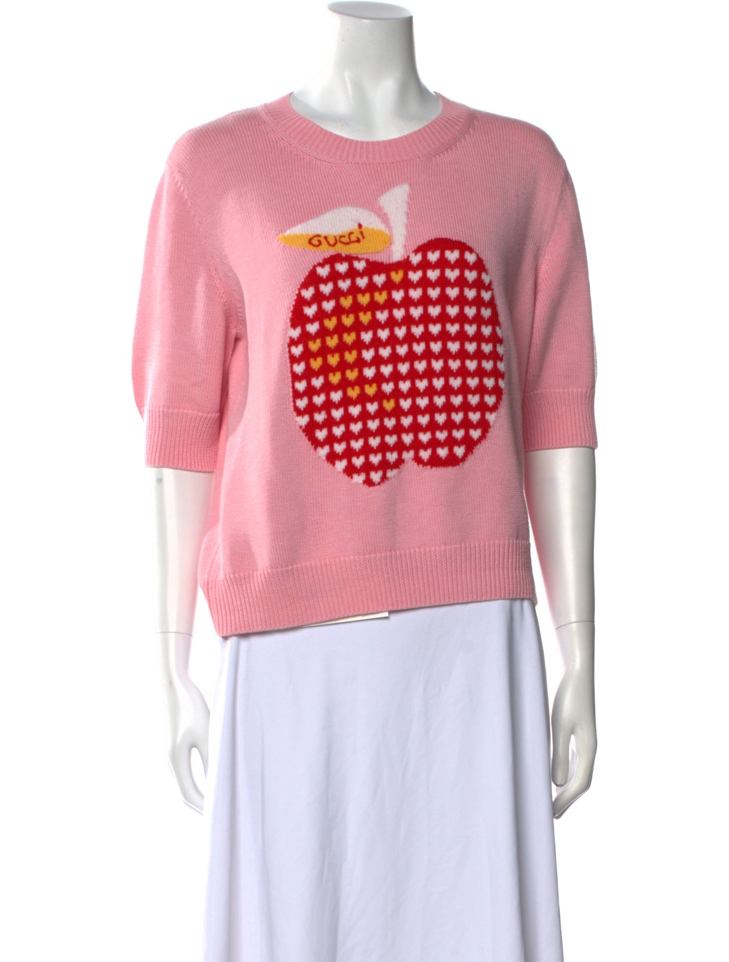 Gucci Graphic Print Crew Neck Sweater