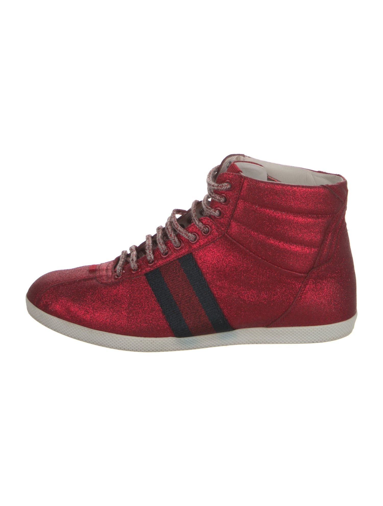 Gucci Web Accent Glitter Sneakers