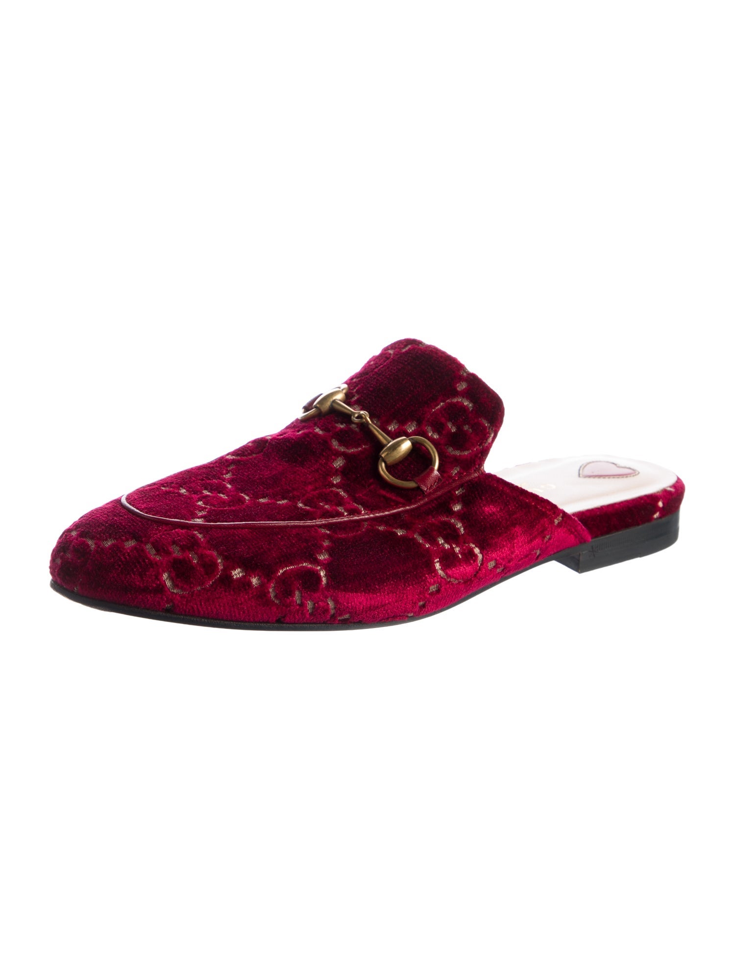 Gucci GG Logo Velvet Mules
