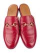 Gucci Horsebit Accent Leather Mules