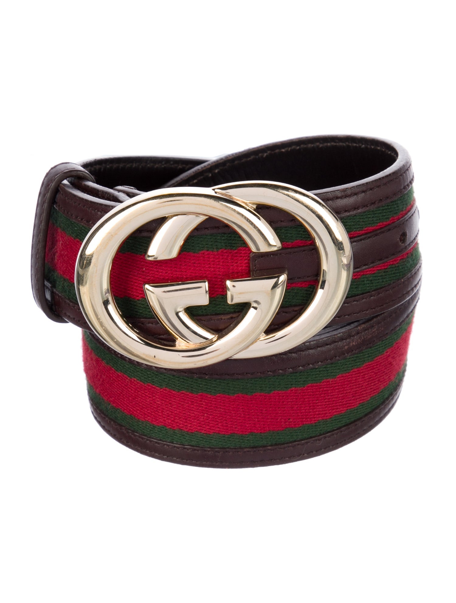 Gucci Interlocking CC Logo Leather Belt