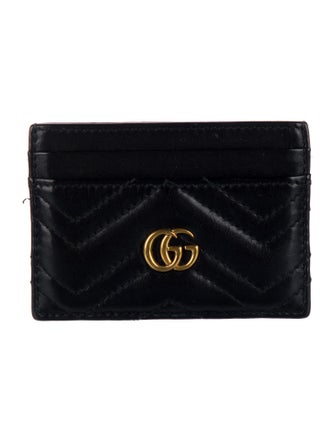 Gucci Quilted Pattern Leather Card Holder