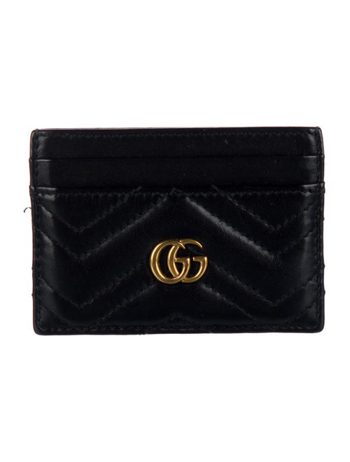 Gucci Quilted Pattern Leather Card Holder