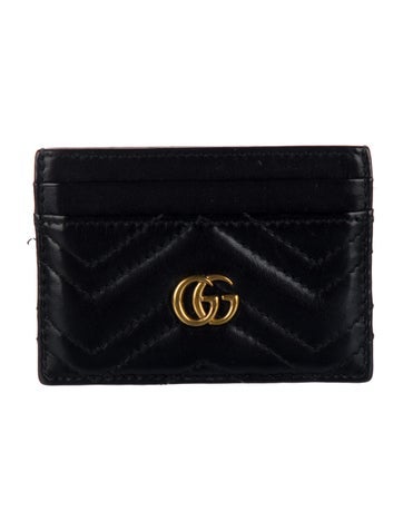 Gucci Wallets Quilted Pattern Leather Card Holder