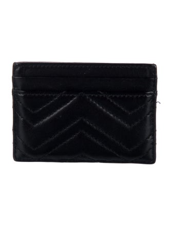 Gucci Quilted Pattern Leather Card Holder