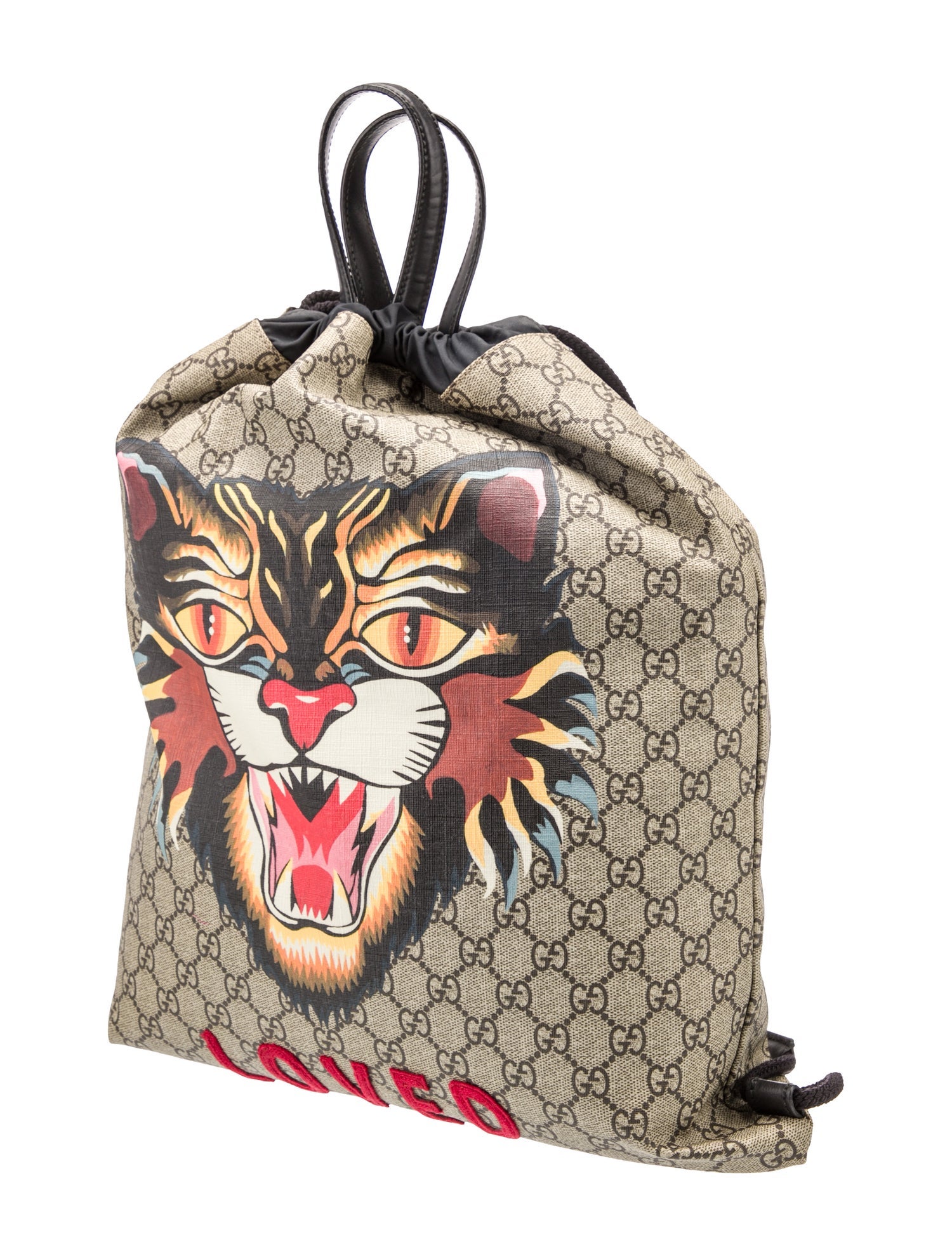 Gucci GG Supreme Logo Drawstring