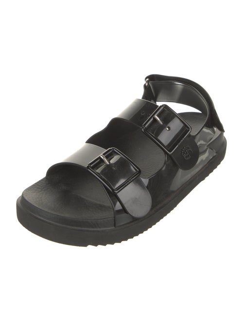 Gucci Double G Logo Rubber Slingback Sandals