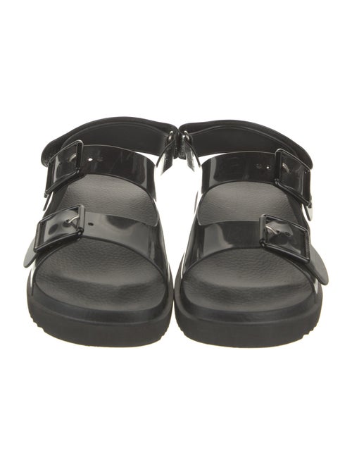 Gucci Double G Logo Rubber Slingback Sandals