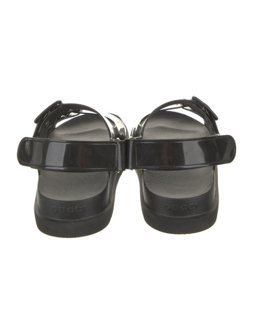 Gucci Double G Logo Rubber Slingback Sandals