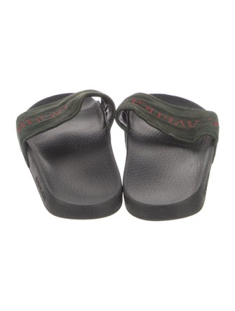 Gucci Velvet Graphic Print Slides