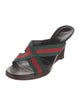 Gucci Web Accent Leather Slides