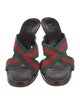 Gucci Web Accent Leather Slides