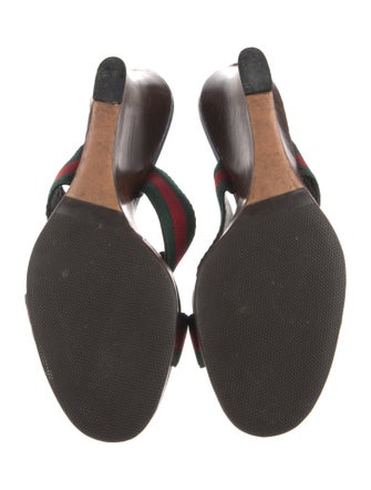 Gucci Web Accent Leather Slides