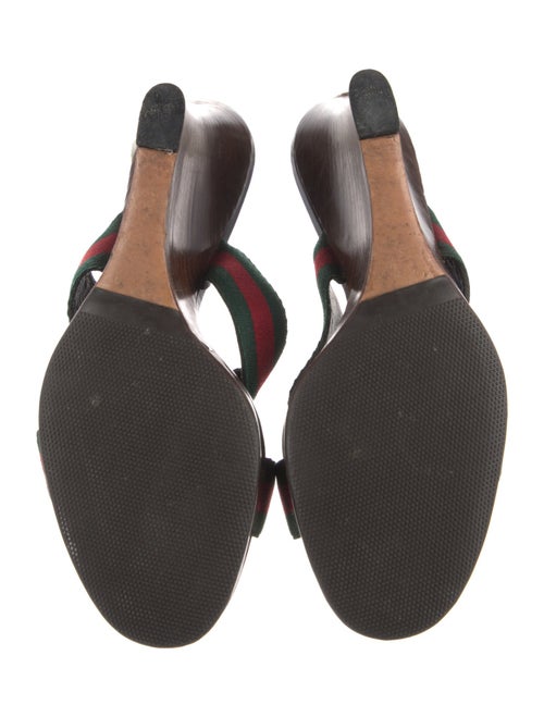 Gucci Web Accent Leather Slides