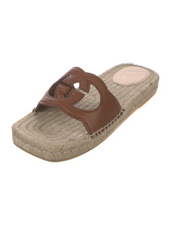 Gucci Interlocking G Logo Leather Espadrilles