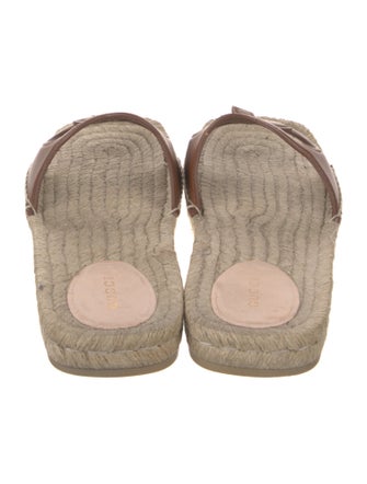 Gucci Interlocking G Logo Leather Espadrilles