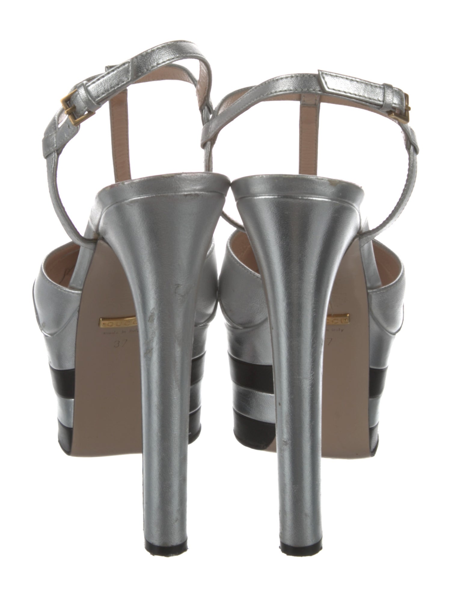 Gucci Leather T-Strap Pumps