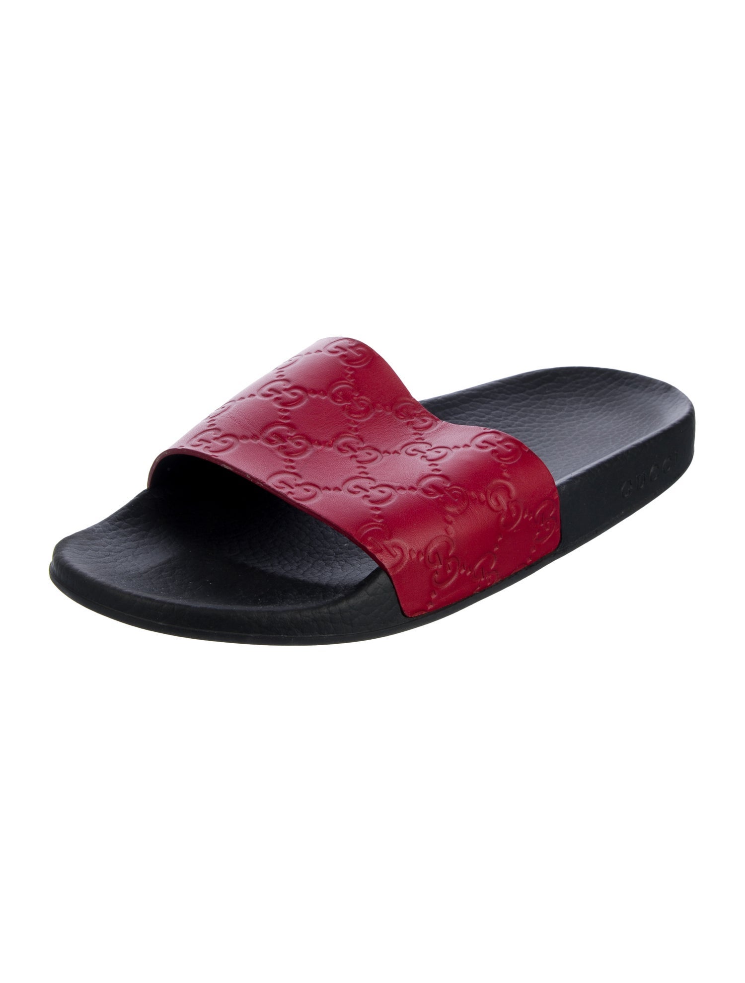 Gucci GG Signature Leather Slides