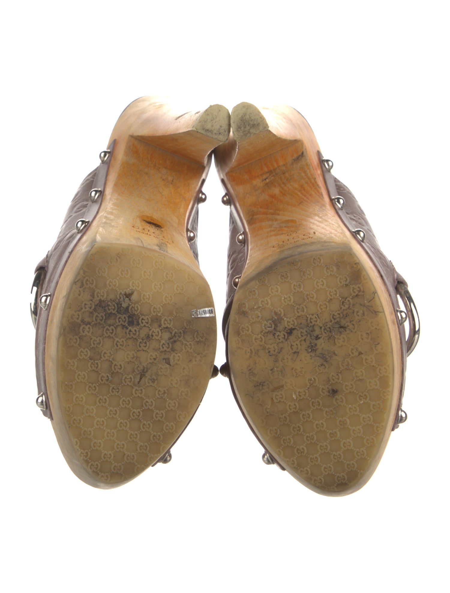 Gucci Hasler Horsebit Accent Leather Slides