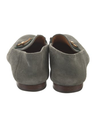 Gucci Web Accent Suede Loafers