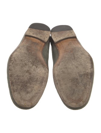 Gucci Web Accent Suede Loafers