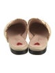 Gucci Horsebit Accent Raffia Mules
