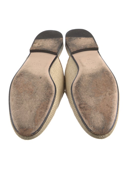 Gucci Horsebit Accent Raffia Mules