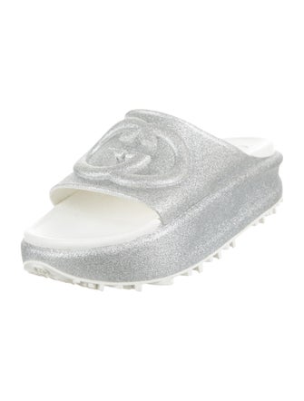 Gucci Interlocking G Logo Glitter Slides