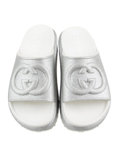 Gucci Interlocking G Logo Glitter Slides