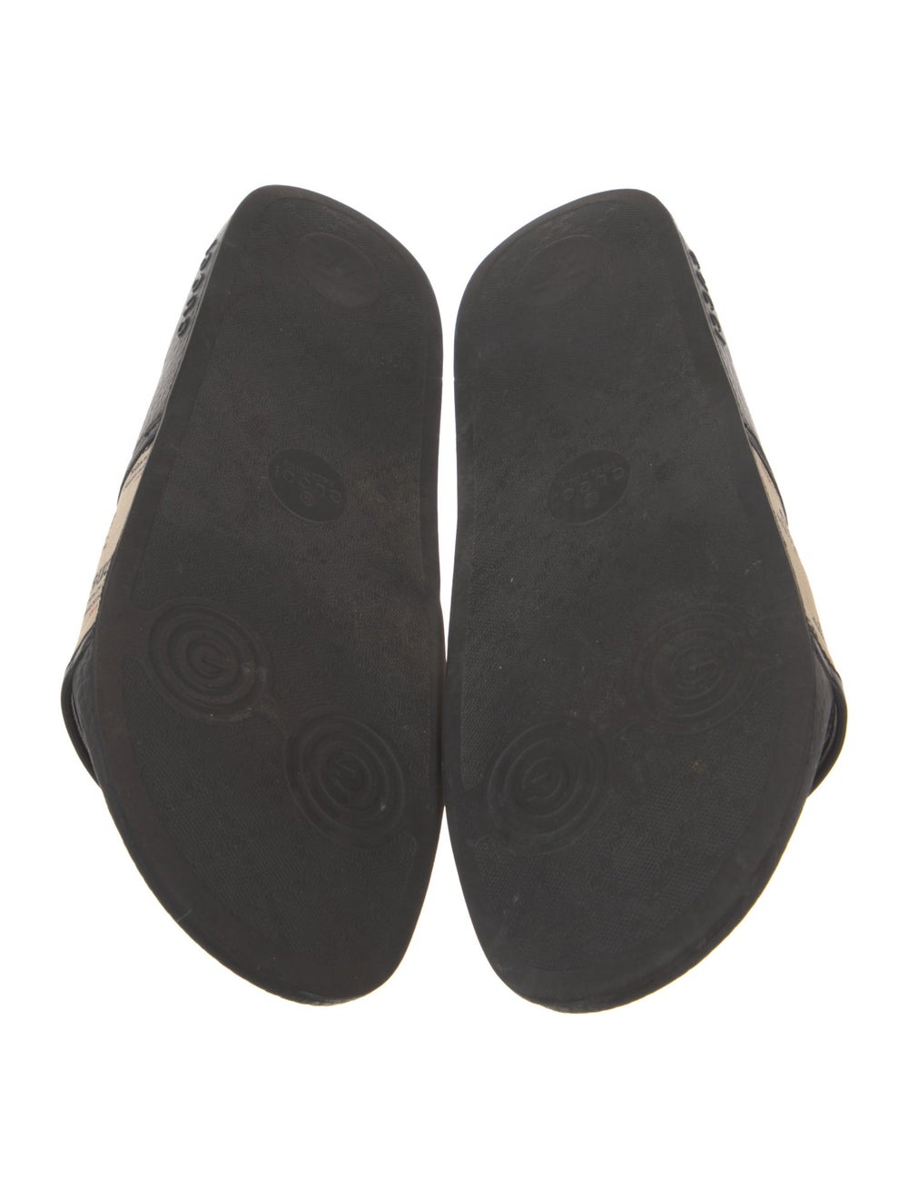 Gucci Slides Black & Neutrals Printed Rubber Trim - image 5