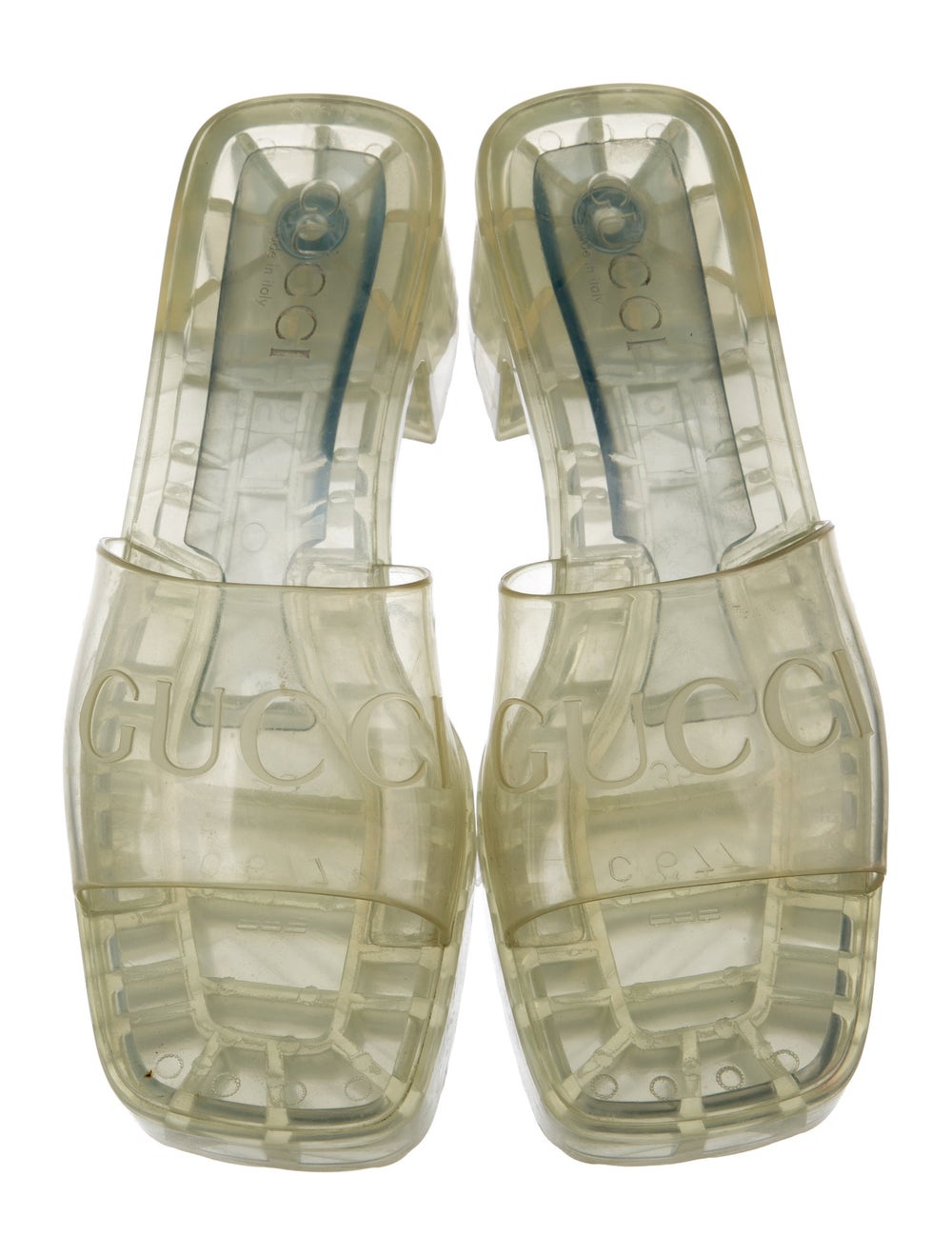 Gucci Rubber Slides Clear - image 3