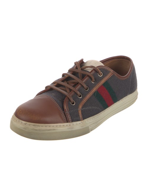 Gucci Web Accent Wool Sneakers